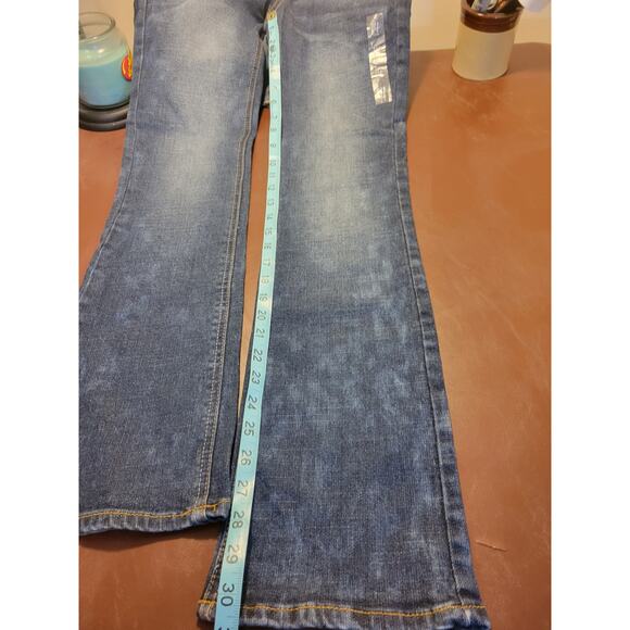 NWT Justice Blue Denim Simply Low Skinny Boot Jeans Junior Size 14R - Picture 5 of 10
